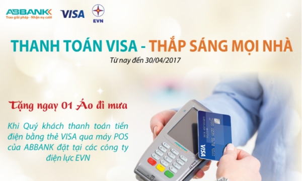 Nhận quà tặng khi trả tiền điện bằng thẻ Visa